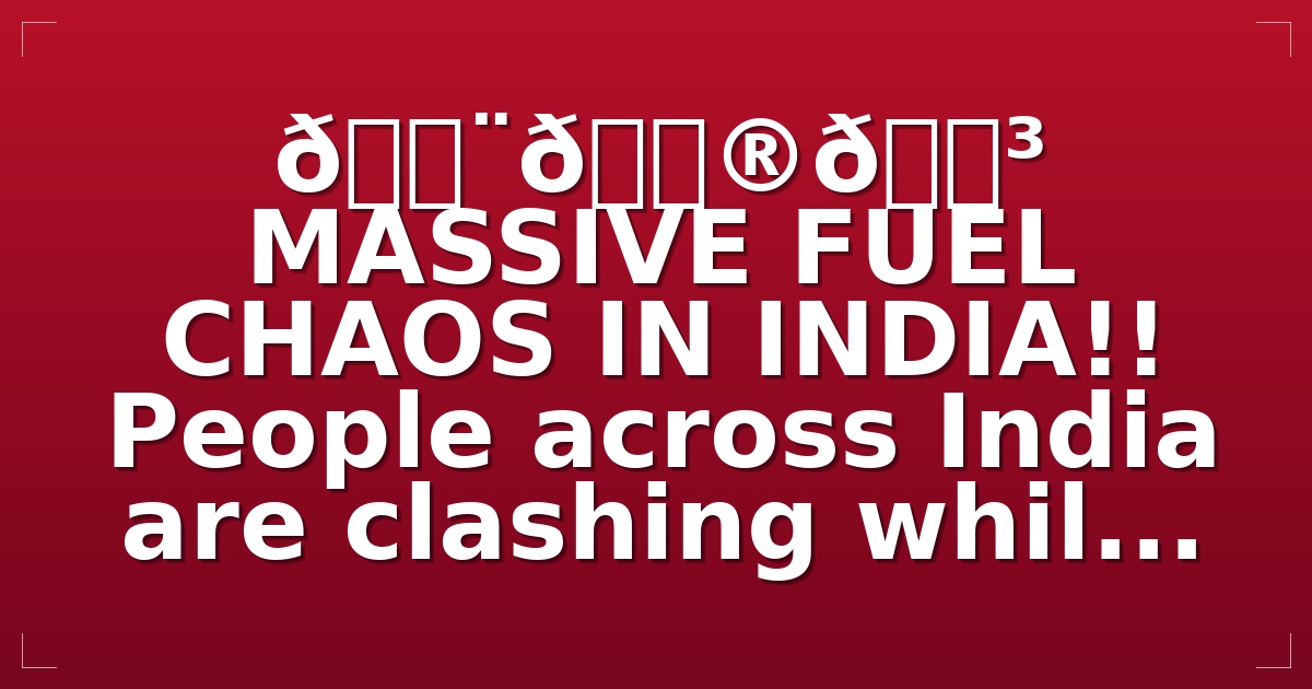 🚨🇮🇳 MASSIVE FUEL CHAOS IN INDIA!! People across India are clashing whil...