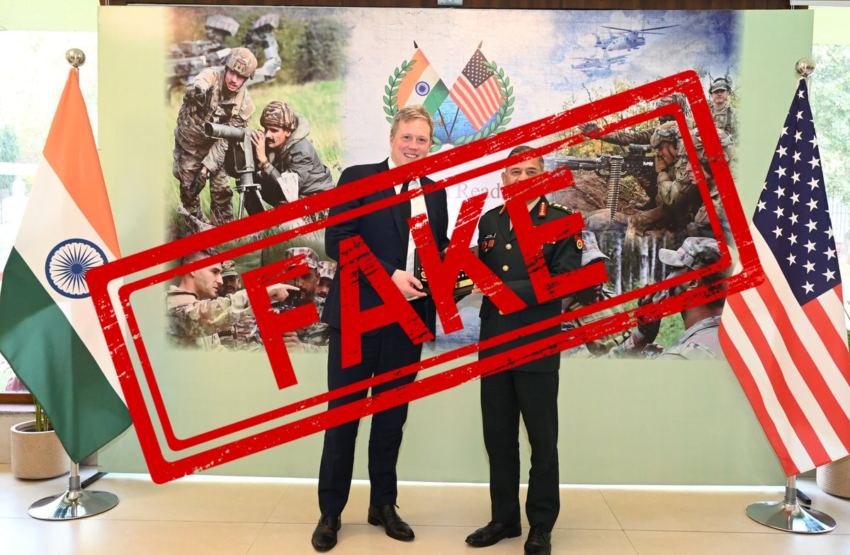 Fake Debunk: US Secretary of the Army, Daniel P Driscoll met Indian Army Chief General Upendra Dwivedi during Del