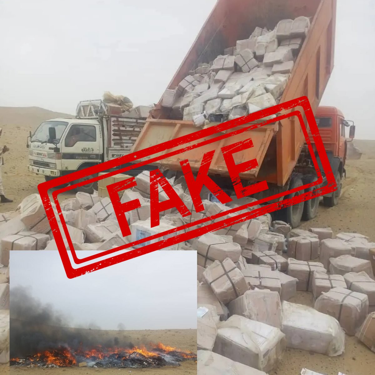 FACT CHECK: Fake News Alert - Afghan authorities destroyed consignment of sub standard Pak...