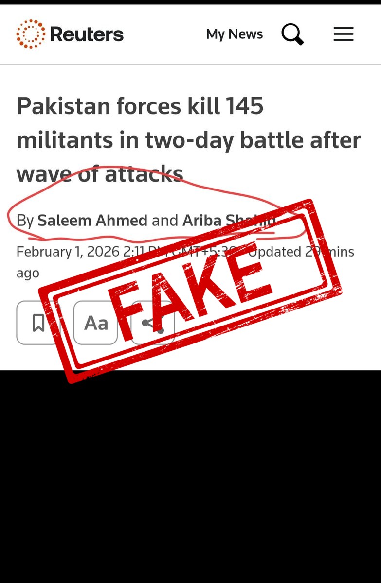 Fake Debunk: Fake news &amp; propaganda again by Pak correspondents of Reuters ? After selling JF17 to whole world