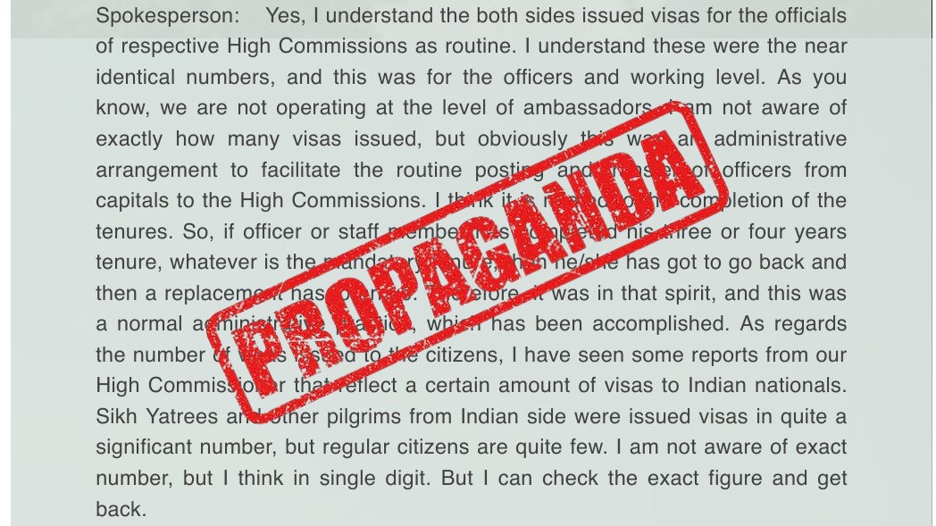 FACT CHECK: Fake News Alert - India, Pakistan have issue diplomatic visas for "routine pos...