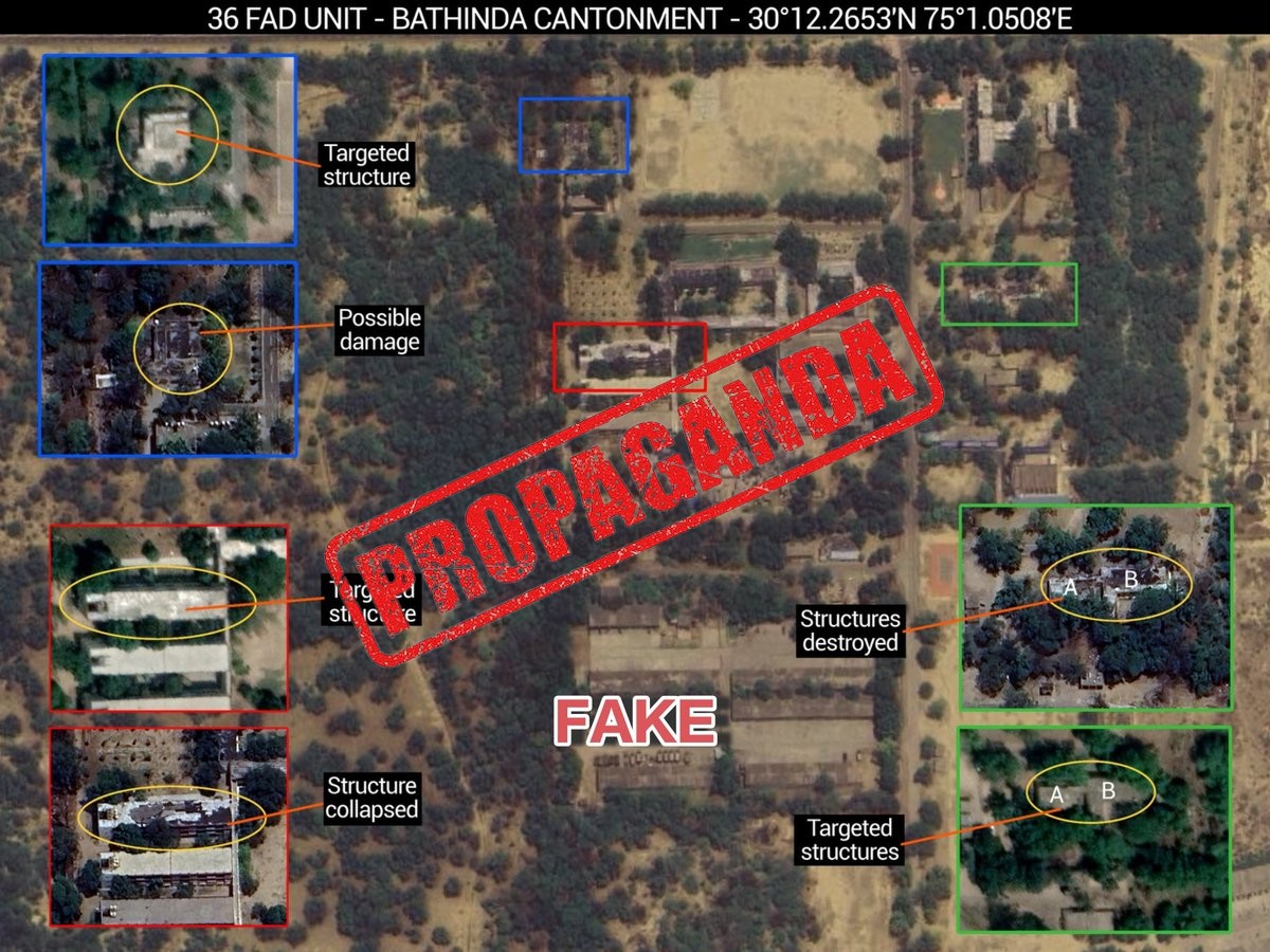 FACT CHECK: Fake News Alert - Pakistan's fake claims of striking India's Bhatinda military...