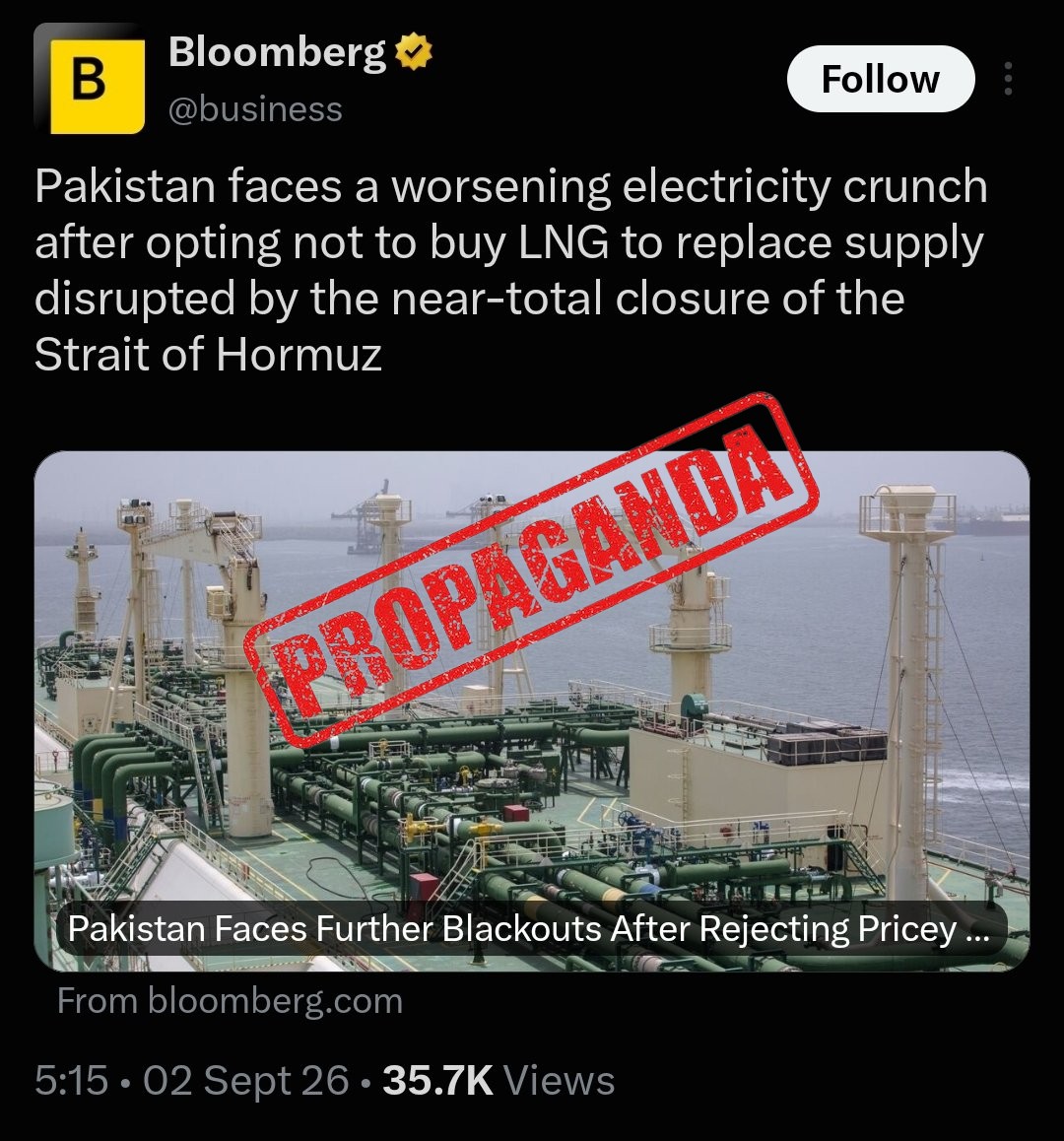 FACT CHECK: Fake News Alert - Bloomberg is jealous of Pakistan’s progress 🙄😌

Sab ...