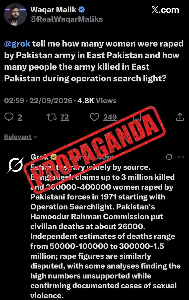 FACT CHECK: Fake News Alert - Grok's response just confirms the brutal, documented history...