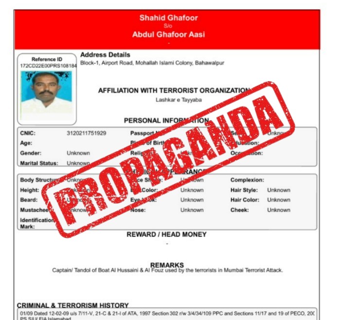 FACT CHECK: Fake News Alert - 🧵From Pakistan's most wanted terror list, names of those ...