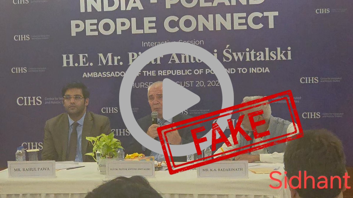 FACT CHECK: Fake News Alert - Pointing to strong India ties, Poland Ambassador Dr. Piotr A...