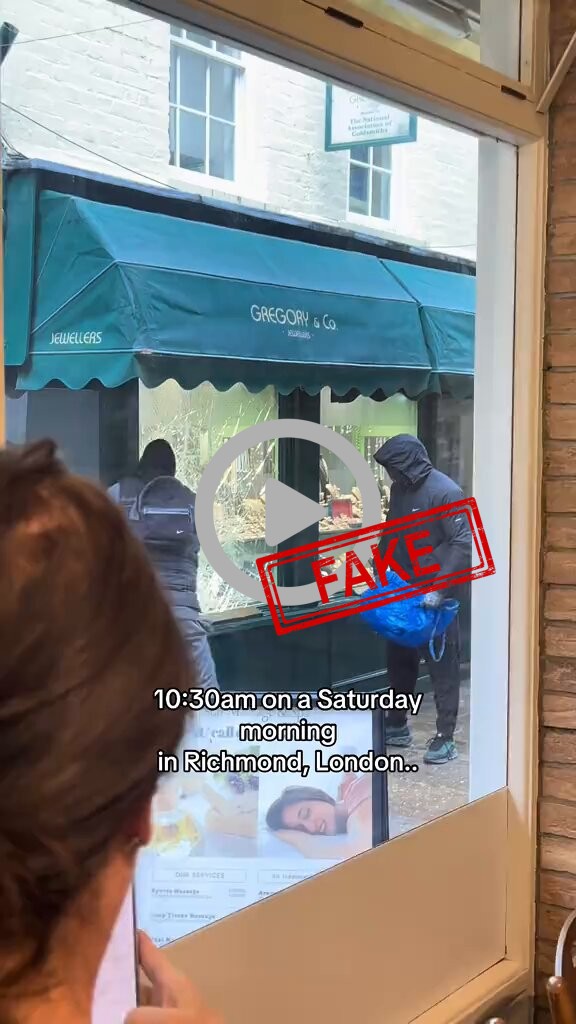 FACT CHECK: Fake News Alert - Jewellery shop attacked by robbers in London in broad Daylig...