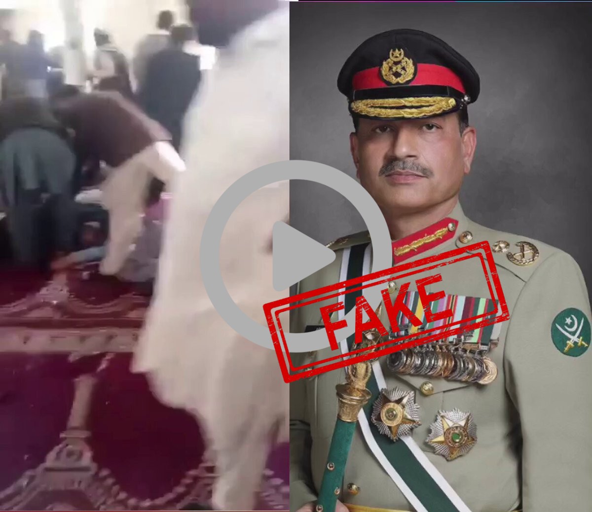 Fake Debunk: Pakistan Army Chief Asim Munir is behind the Islamabad blast which targeted the Shia mosque and kill