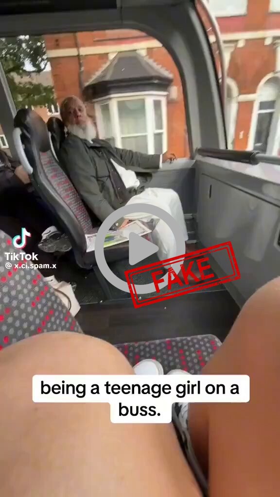 Fake Debunk: A Muslim migrant from Pakistan, Mohammad trying to look through the skirt of a teenage girl in Engla