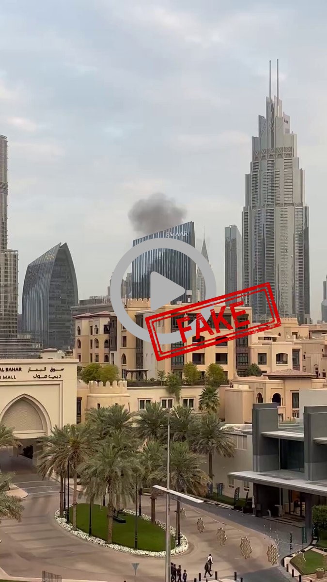 FACT CHECK: Fake News Alert - BREAKING : Second Iranian attempt to target Dubai's iconic b...